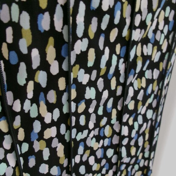 New Perceptions Stretch Knit Sleeveless Dress 2X Woman Blue Black White Green - Picture 14 of 14